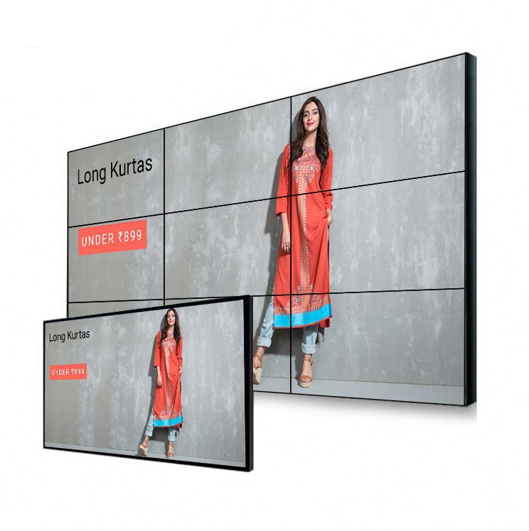 4K 55inch Video Wall Advertising Screen Ultra Slim LCD Video Wall Display