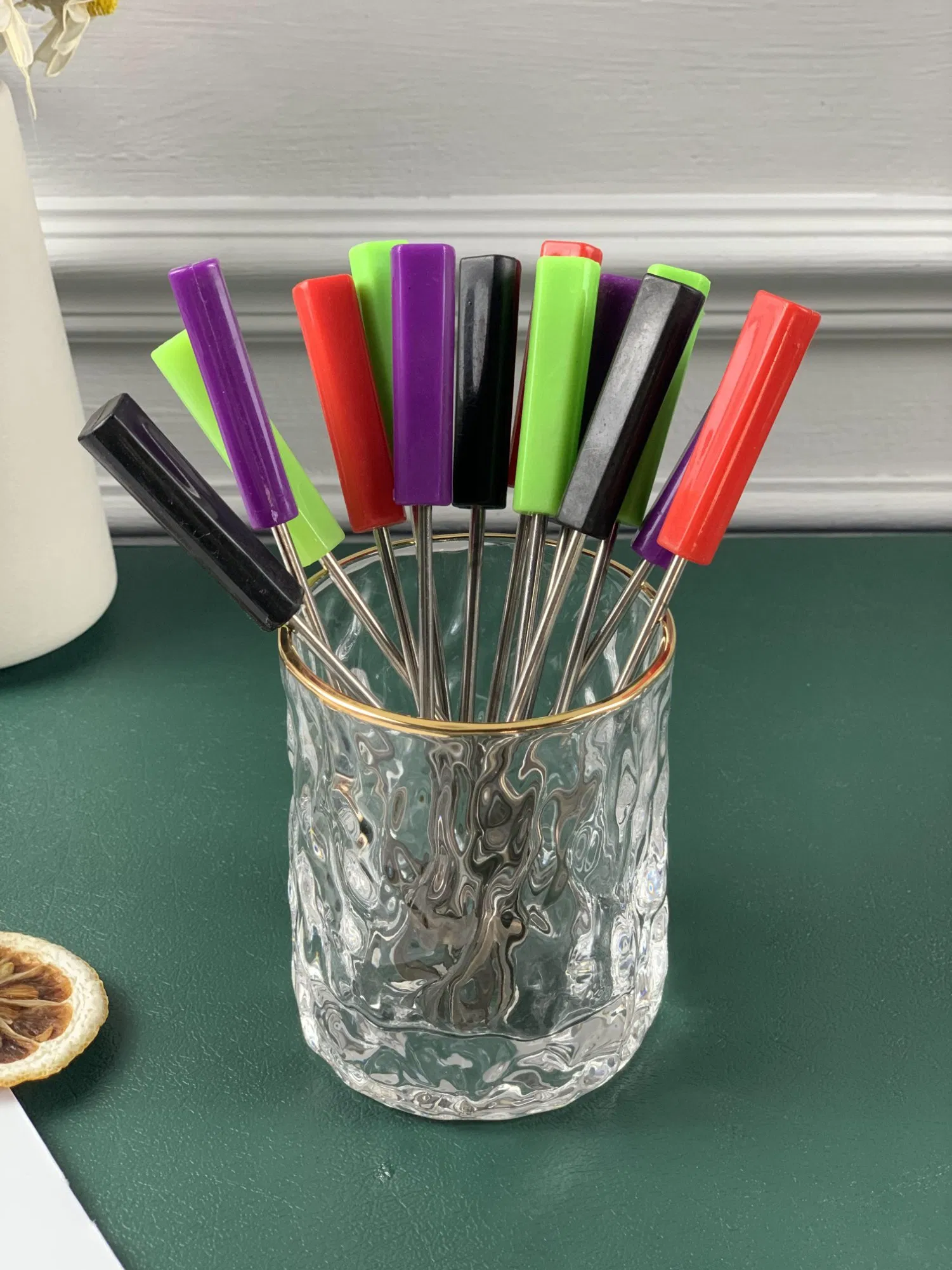 Durable Round and Flat Fruit Forks in Stainless Steel Fork