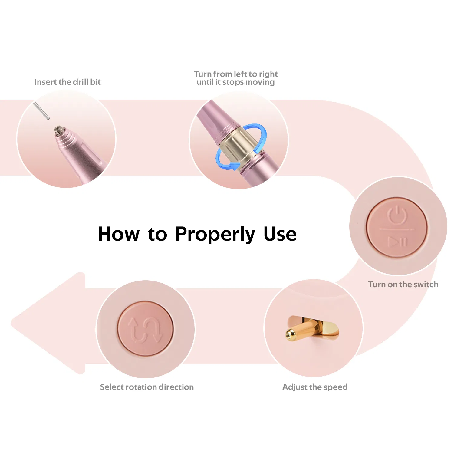 China Supplier Quality Manicure Machine Gentle for Sensitive Nails Popularity High Speed 35000 Rpm Desktop Nail Machine for Home Use