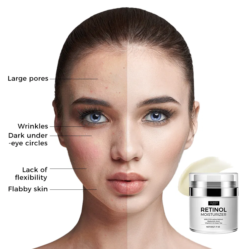 Private Label Retinol Gentle Repair Serum Face Cream Moisturizer & Lightening with Fine Lines Fading