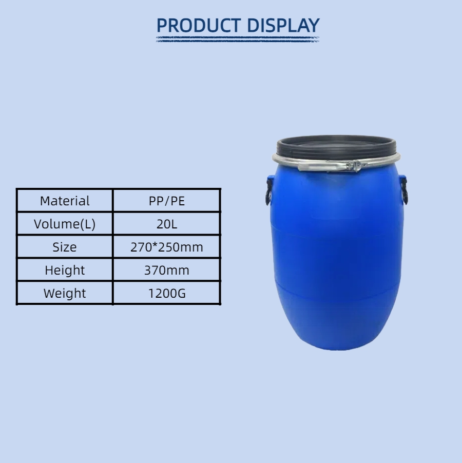 Light Weight Plastic Drum Round Bucket Ease Kitchen Waste Fertilizer Transport