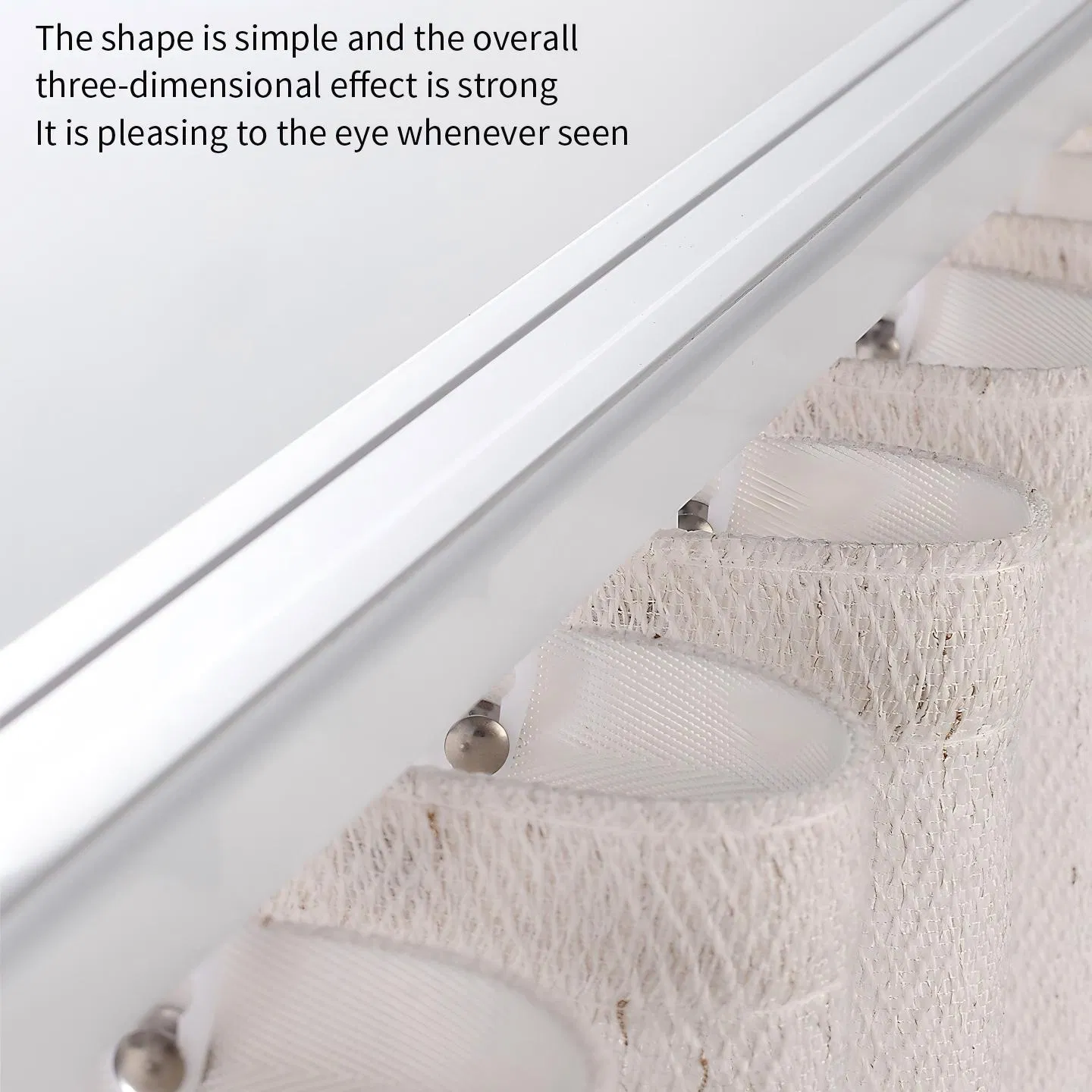 Hot Selling Window Sill Sunshade Special Wave Shaped Folding Curtain Square Track