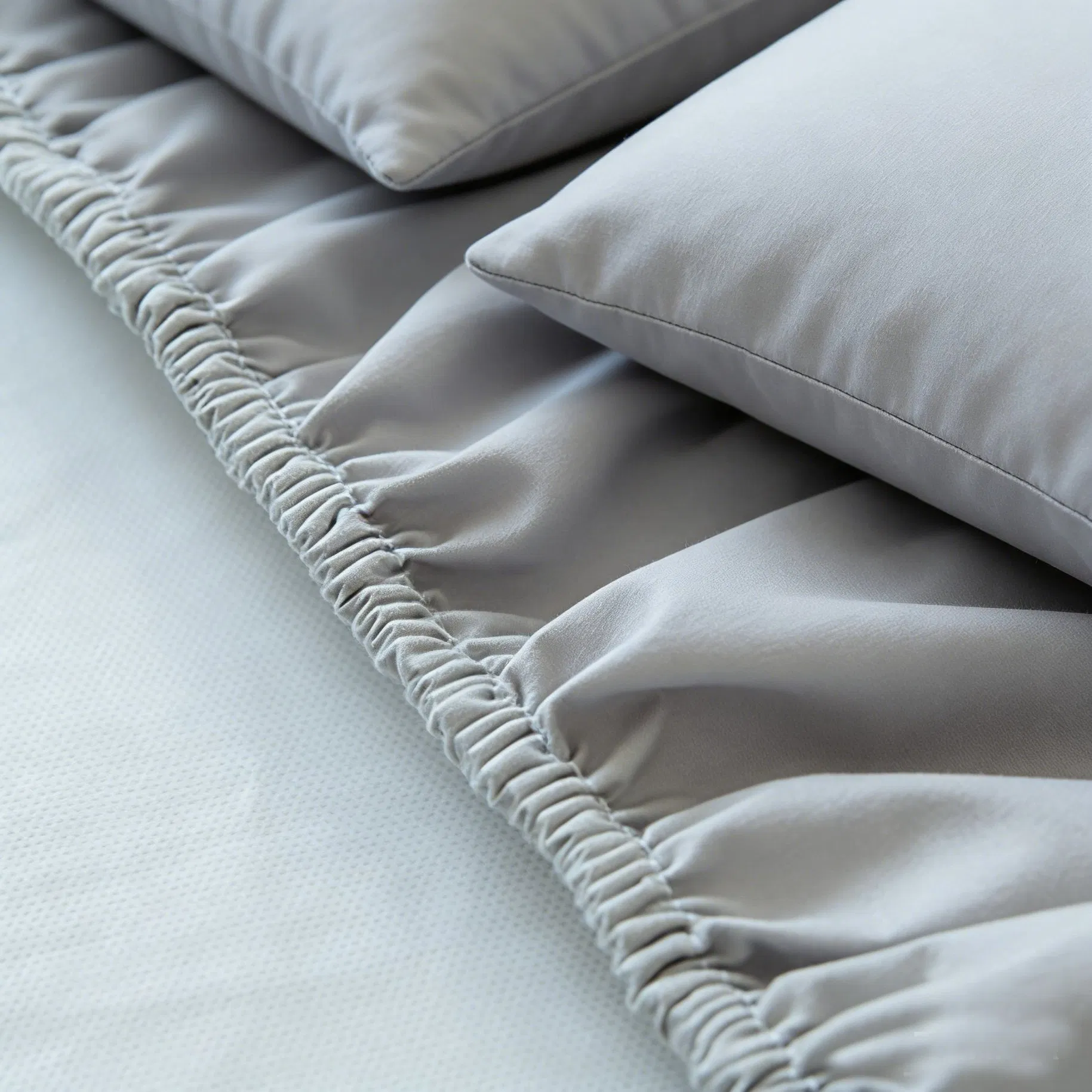 Cooling Soft Waterproof Bed Sheet Cotton Flat Sheet Hypoallergenic Machine Washable Home Bedding