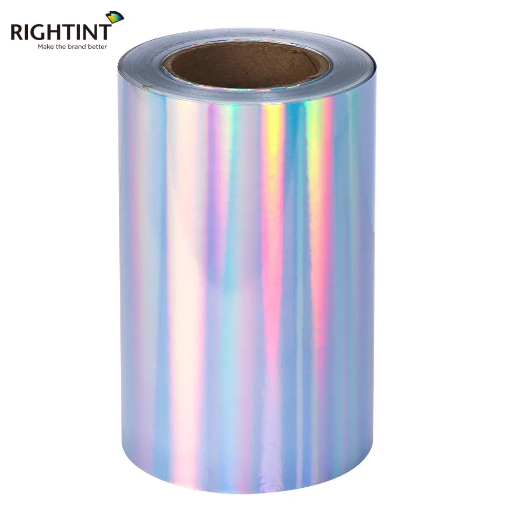 Factory wholesale holographic sticker label material in rolls for brand security