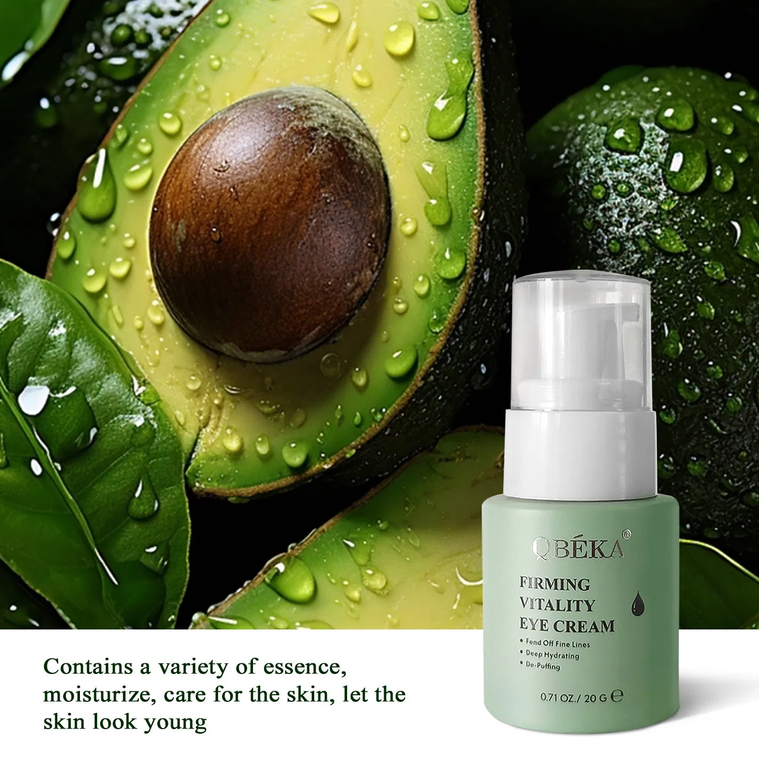 Qbeka Firming Vitality Eye Cream, Revitalizes and Lifts Eye Area