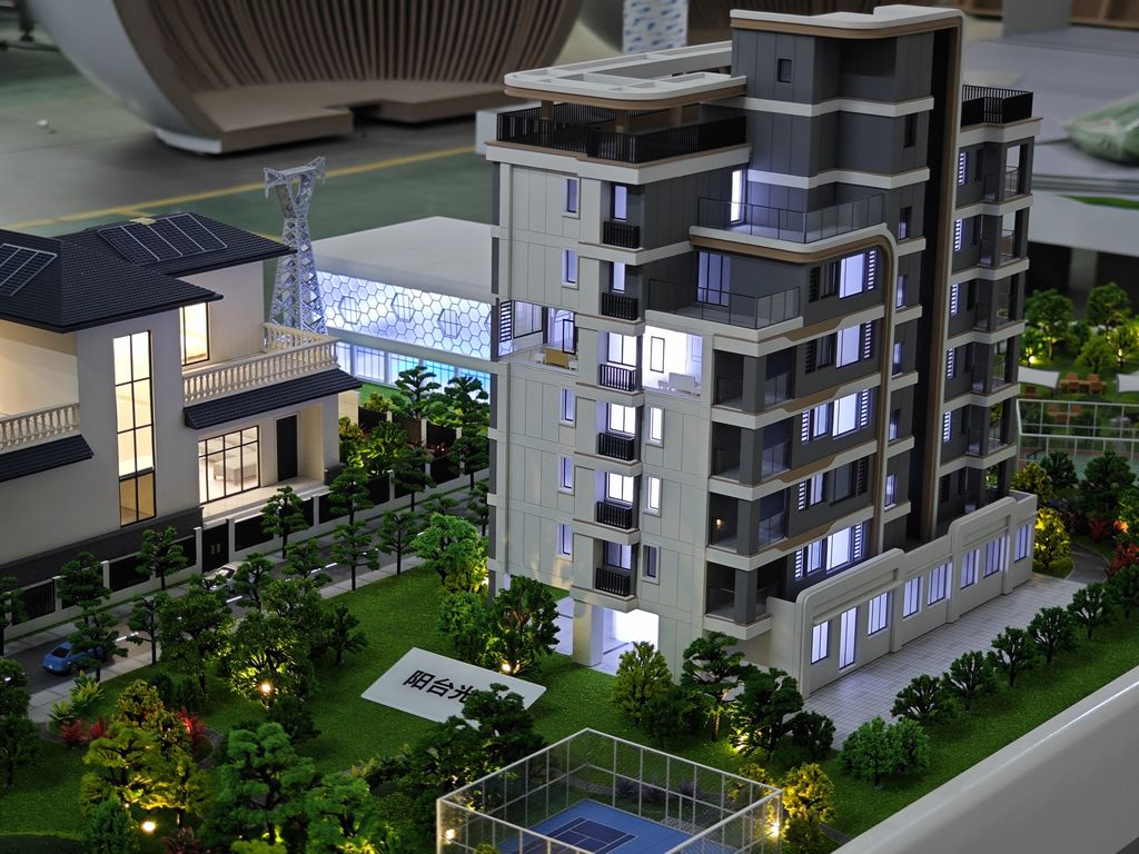 High-Quality Architectural Sand Table Model for Showcase Use