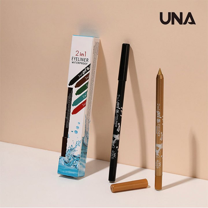 New 2-in-1 Durable Waterproof No Dizzy Eyeliner Gel Pencil Lip Liner 10 Colors Eye Liners Pen Beauty Makeup