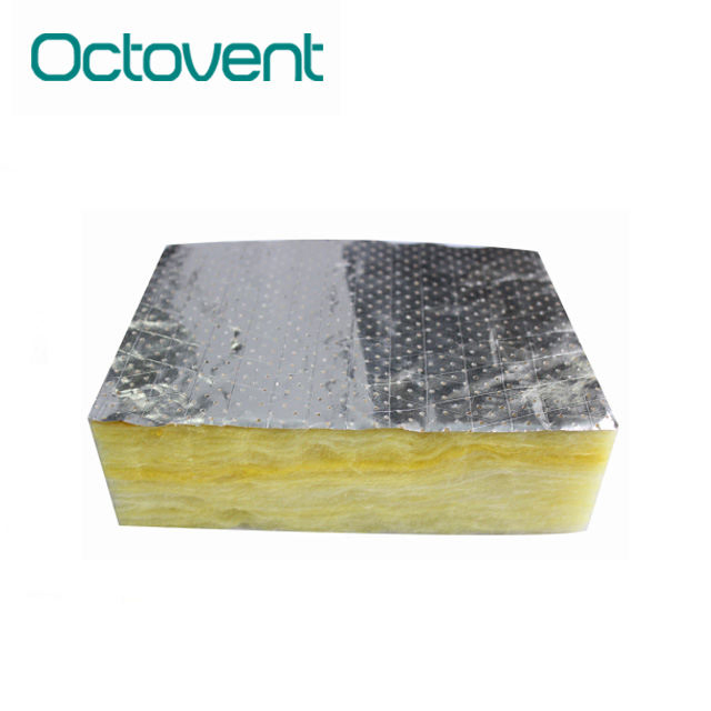 Customized HVAC Duct Aluminium Foil 50/75/100mm Glass Wool Fiberglass Insulation Blanket/Roll