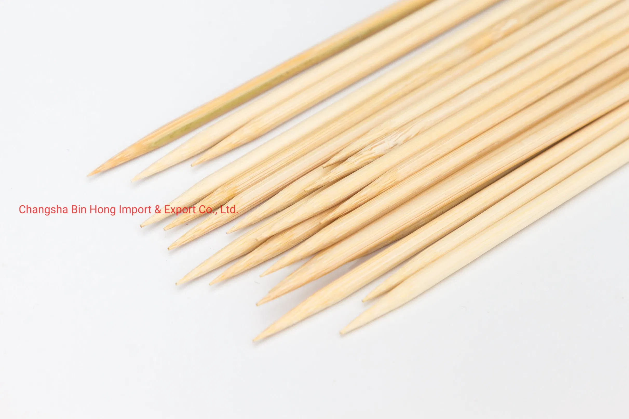 Wholesale Round Natural Color Bamboo Skewer for Barbecue