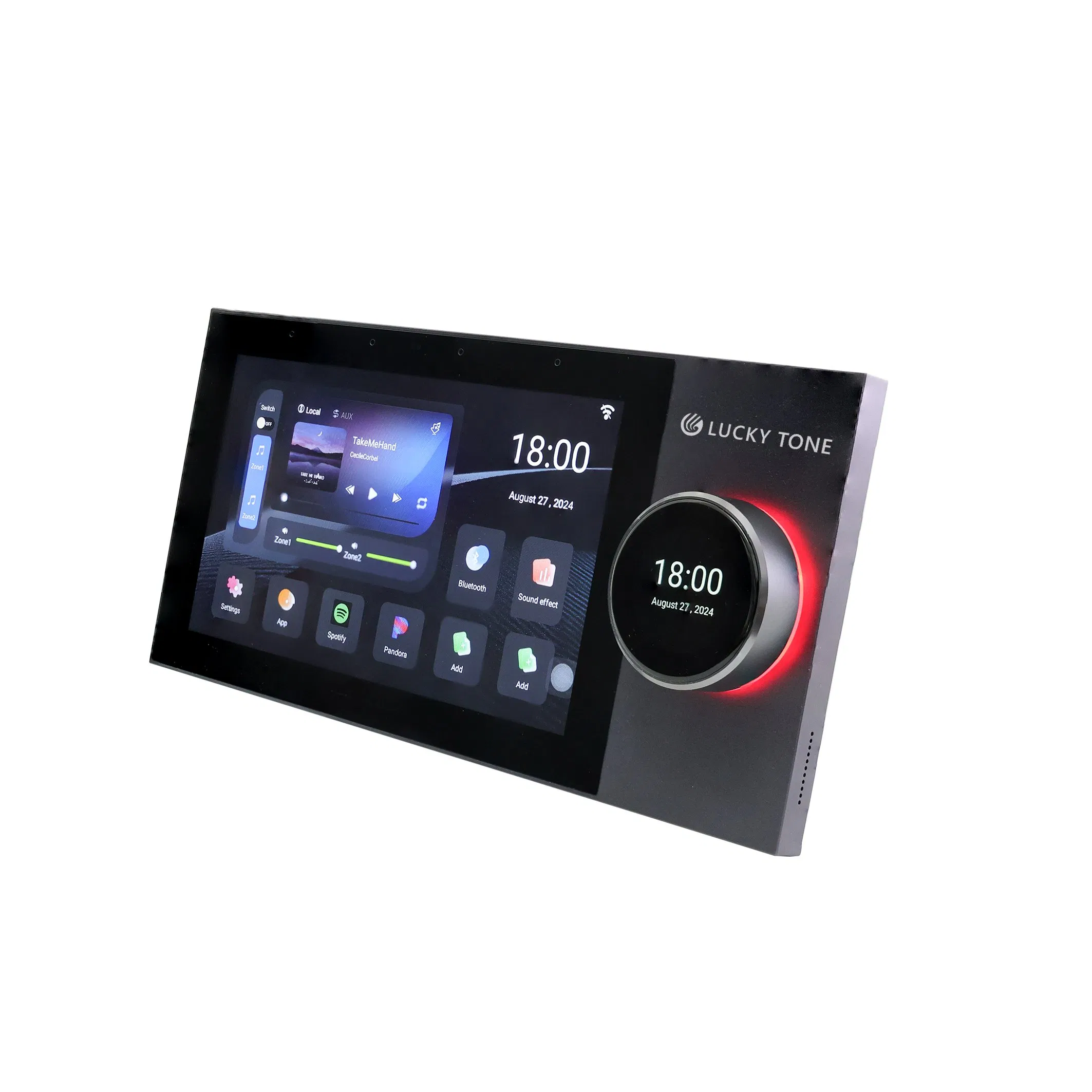 Стеновой усилитель Bluetooth 7 дюймов, 8x25Вт, Android
