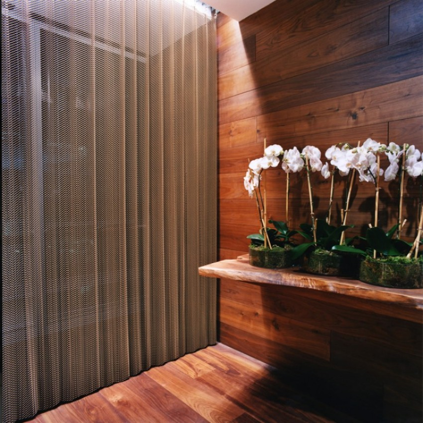 Stainless Steel Fireplace Curtain Mesh High-Temp Resistant Custom Patterns Flexible