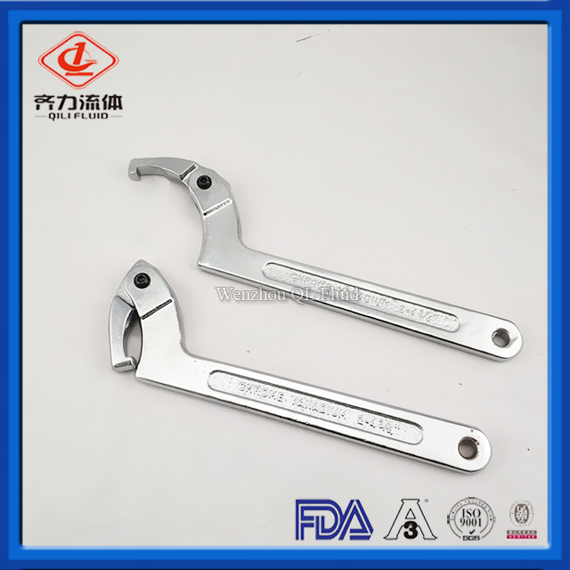 SS304 Sanitary Stainless Steel Round Nut Union Wrench Spanner