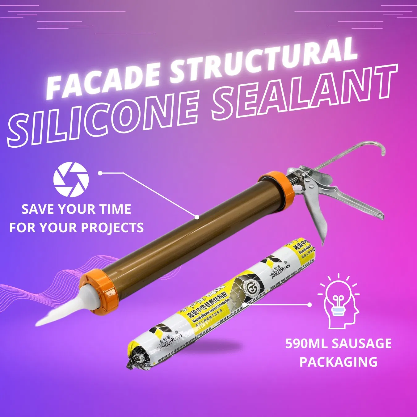 Topsen 8800 High Performance Neutral Cure Silicone Structural Sealant - Curtain Wall & Glass