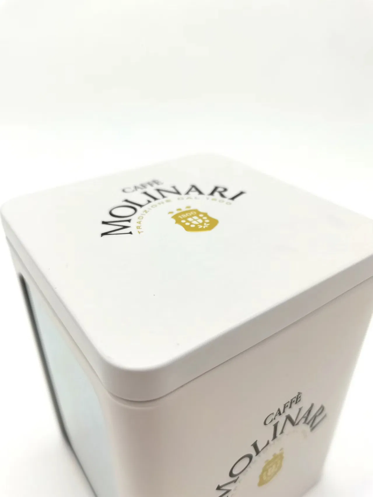 Branding Coffee Shop Restaurant Embossed Logo Tinplate Napkin Box Tissue Holder