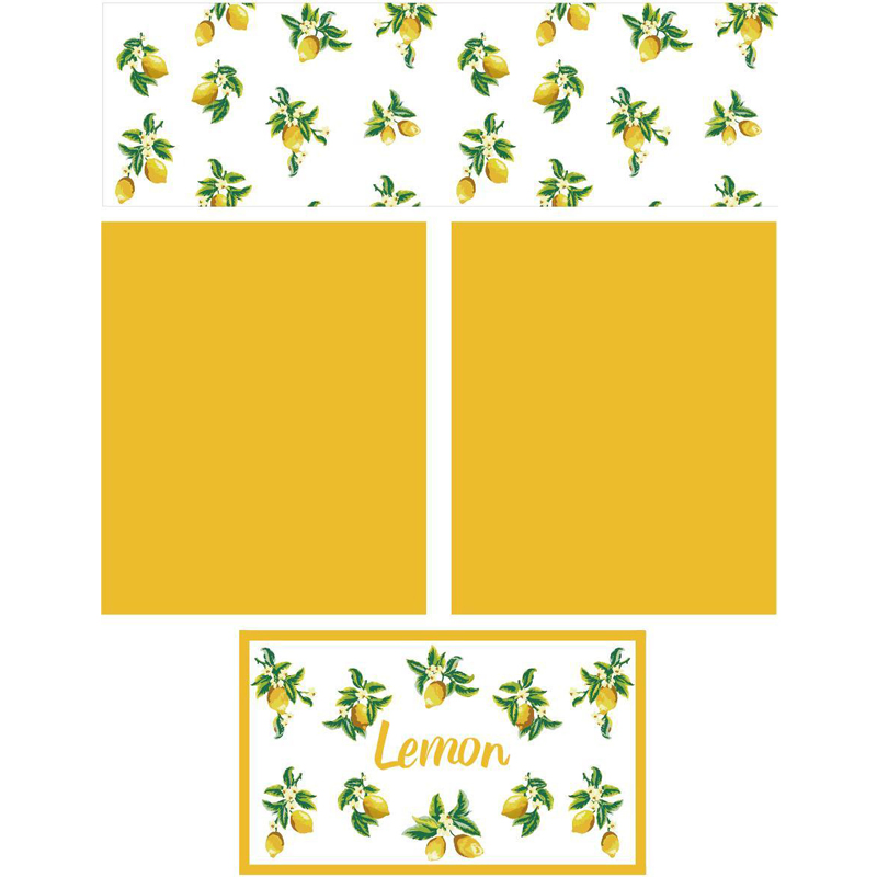 Manufactery Texpro New Design Lemon Kitchen Tier Set with Antifatigue Mat