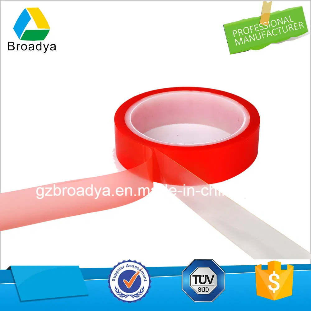 150mic Transparent Red Film Pet/Polyester Double Sided Adhesive Tape (BY6967)