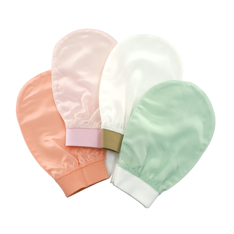 Custom Silk Exfoliating Mitt Skin Exfoliators 100% Raw Mulberry Silk Exfoliating Glove