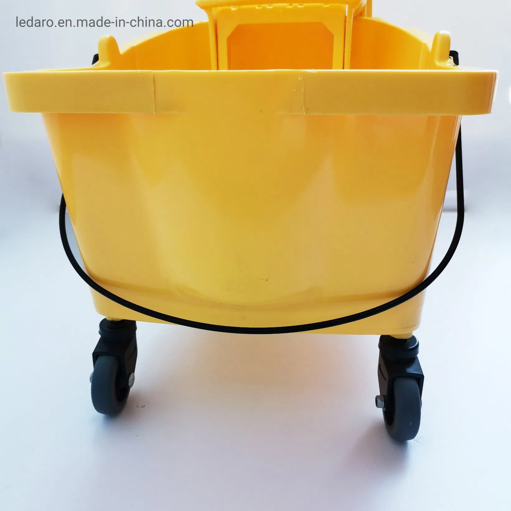 Commercial Mop Bucket with Wringer on Wheels Combo, Includes Dirty Water Bucket for Hotels, Hospitals