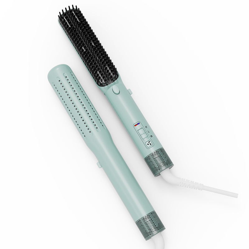 Bidisco The New Two-in-One Hot Airflow Comb Automatic Curling Iron Curling Straight Dual-Purpose Hair Styling Brush Comb Hair Dryer Home