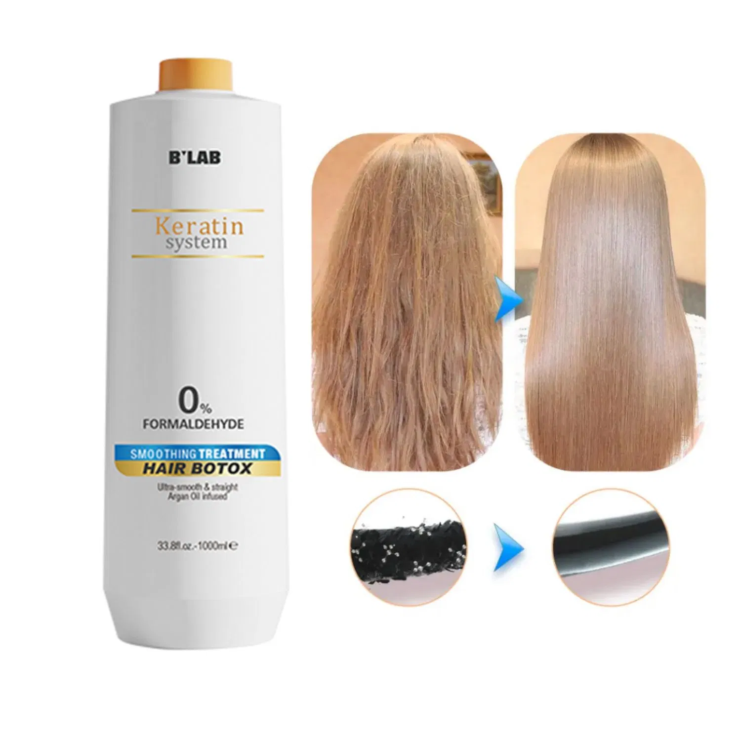 Keratin Hair Treatment Hair Permanent Straightening Cream Brazilian Keratin Smoothing