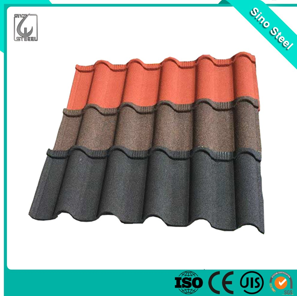 Wante Waterproof Color Coated Steel Roofing Sheet Stone Coated Metal Roof Tile
