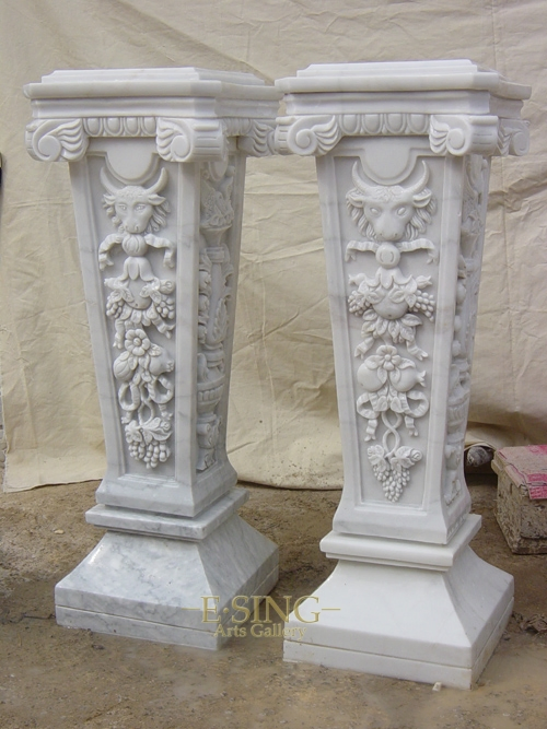 Good Prices Pedestals Decorative Display Greek Small Size Marble Pillars for Interior
