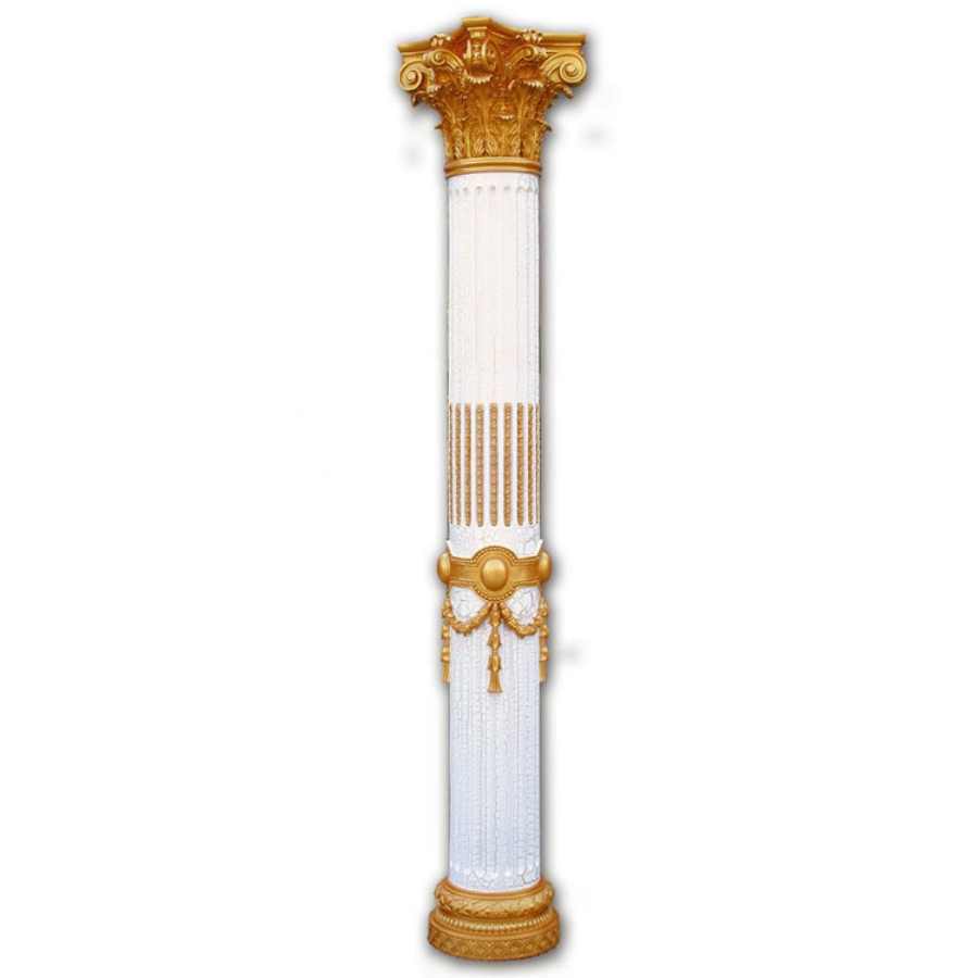 Banruo Decorative Fiberglass Roman Pillar with Corinthian Top for Sale