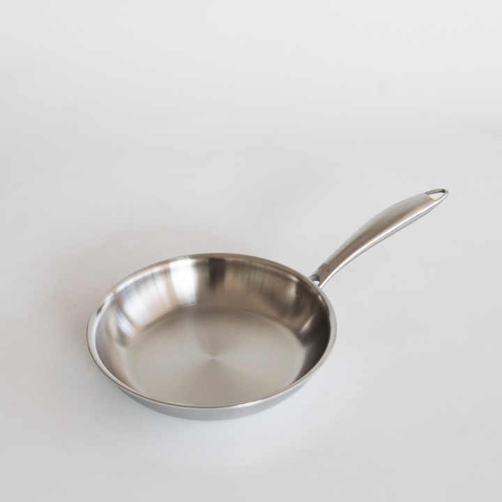 Wholesale Popular 304+Aluminum+430 Inside&Outside Polishing with Non Stick Tri-Ply Ss Fry Pan