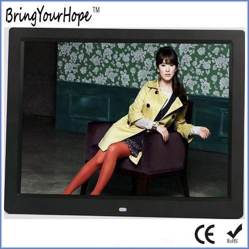 1080P HD Plastic 15" Digital Picture Frame in Black