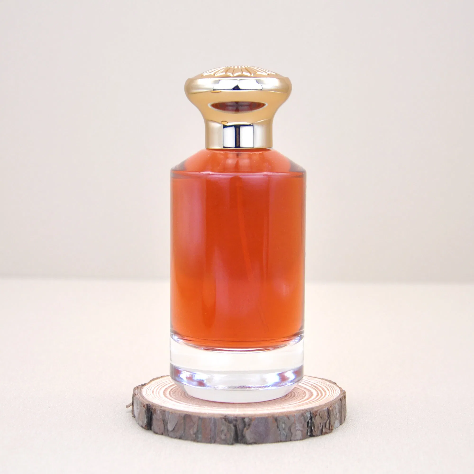 120ml Empty Glass Perfume Bottle Shaped Shape No Screw Bottleneck Sealed with Crimped Sprayer and Collar Cosmetic Packaging