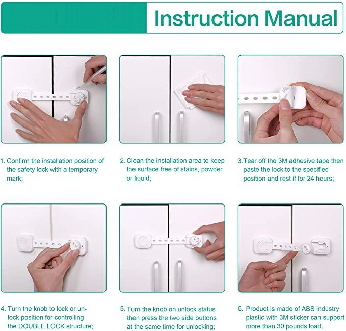 Home Baby Safety Cabinet Lock OEM Customzied Child Safety Drawer Locks