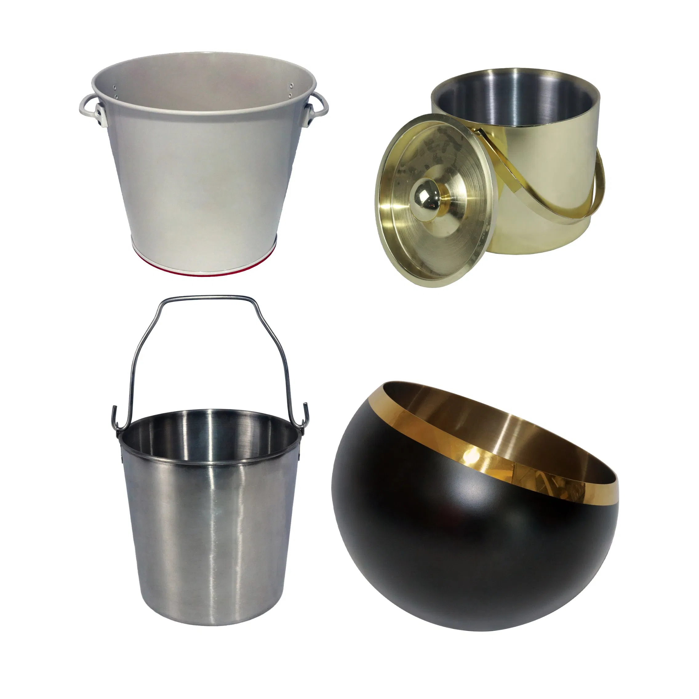 Custom Logo Champagne Beer Hammer Vintage Mirror Surface Small Stainless Ice Bucket for Sierra Nevada Small Town