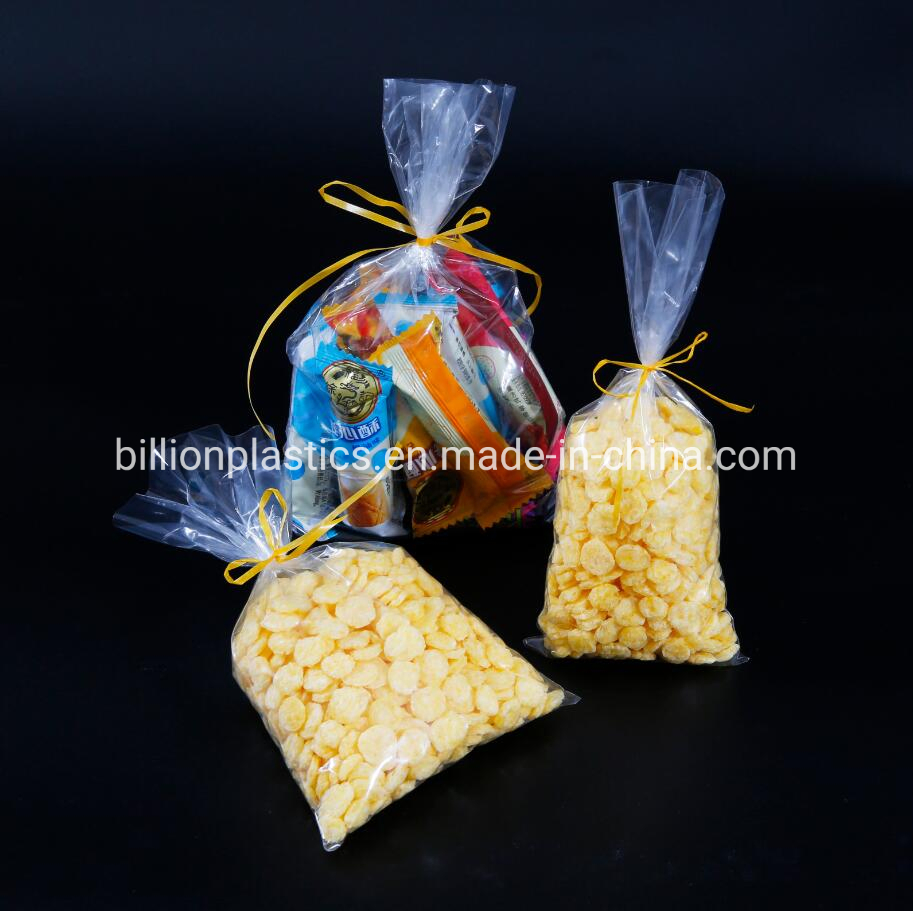 HDPE/LDPE Clear Side Sealing Plastic Bags for Food Packaging with Custom Printing