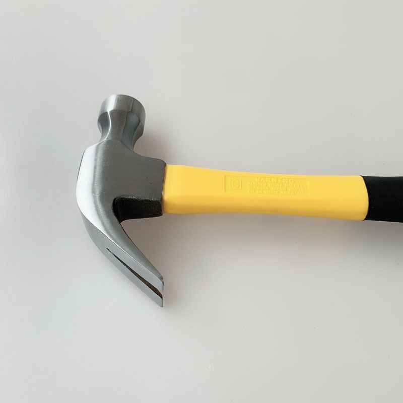 Молоток гвоздодёр кованый 16 oz с фиберглассовой ручкой