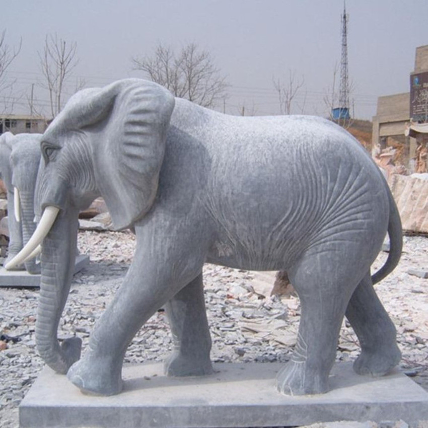 Outdoor Decoration Marble Elephant for Outdoor Decor