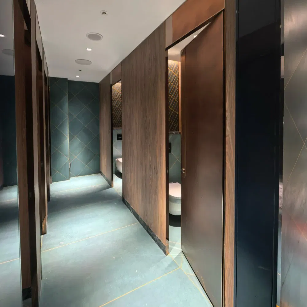 Scratch-Proof Debo Innovative Design High Pressure Laminate HPL Toilet Cubicles for Shopping Hall