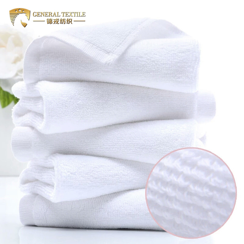 High Quality Custom Logo Embroidered White Super Absorbent 100% Cotton Hotel Towel