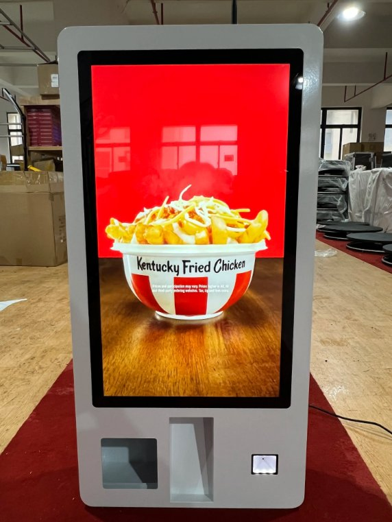 Fast Food Restaurants Service Self Terminal Machine Ordering Payment Kiosks Cash Bill Print