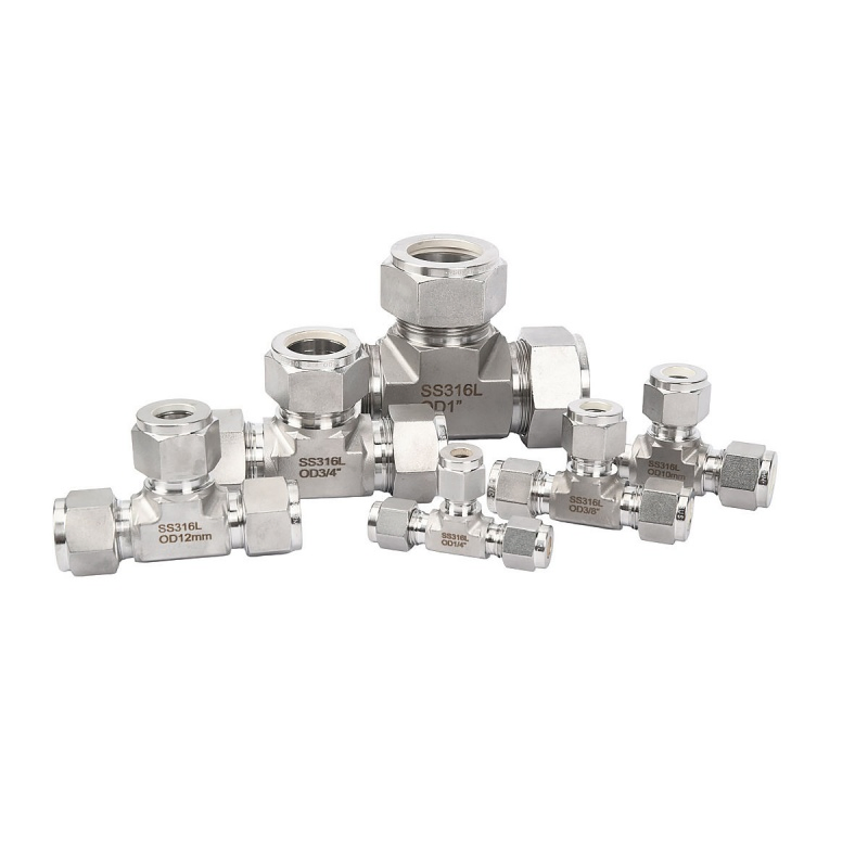 Tobo High Quality 304 316 Stainless Steel Union Tee Tube Fittings