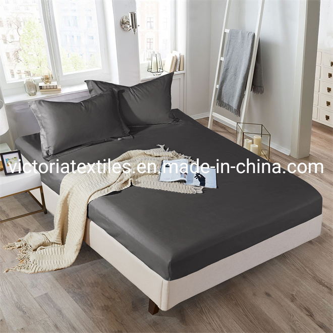 Fitted Sheet - Cosmoplus Queen Fitted Sheet with Two Pillow Sham No Flat Sheet for Bed Mattress From 8" up to 14" , Dark Grey