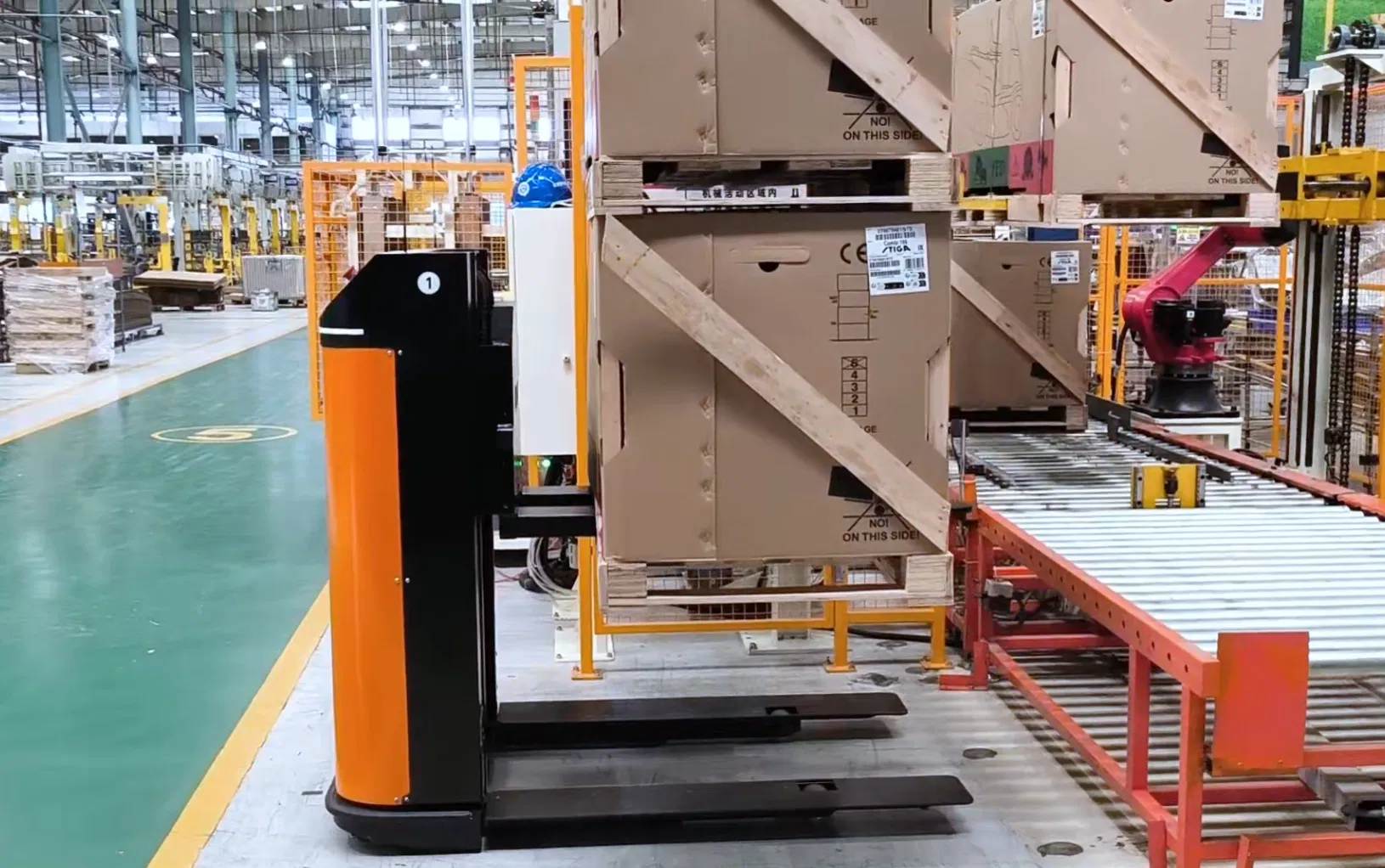 Automated Stacking Type Unmanned Lift Forklift 1.5 Ton Agv Handling Laser Navigation Robot