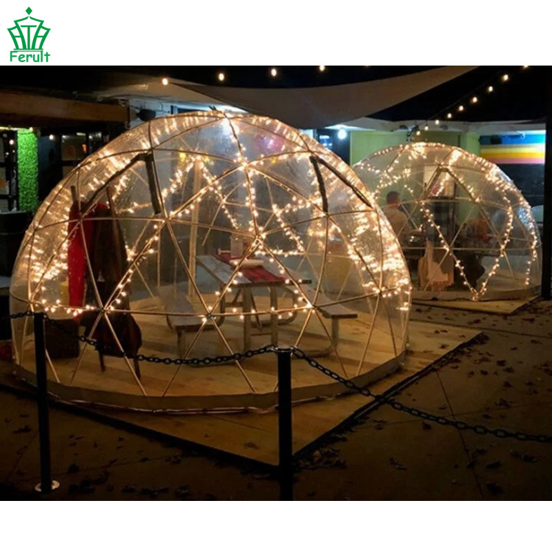 5m Easy-Clean Geodesic Dome Glamping Tent for Low Maintenance