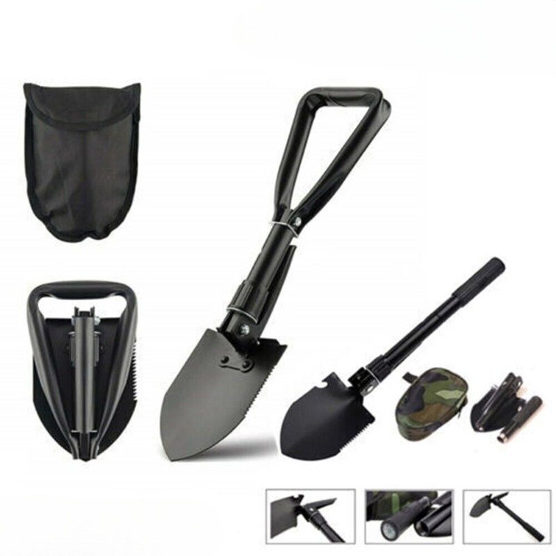 High-Quality Metal Hard Wearing Non-Slip Comfortable Portable Tool Folding Garden Shovel