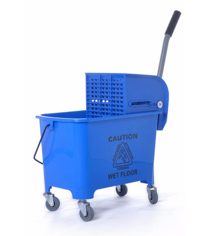 High Impact 35 Quart 36L Plastic Mop Bucket Wringer Combo