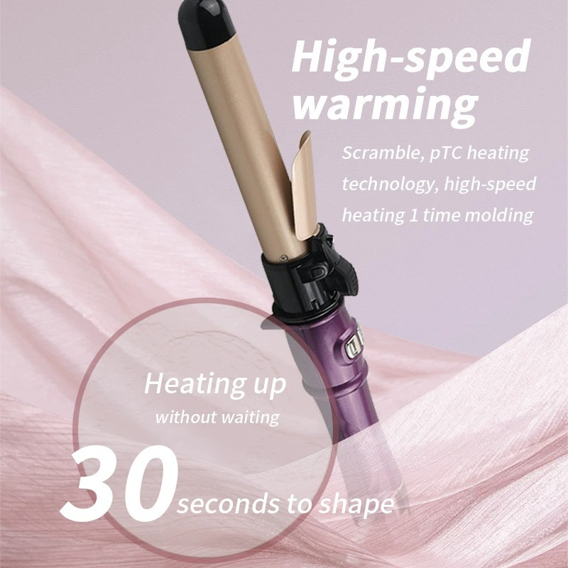 Multifunctional Temperature Display Curling Iron Hair Straightener with Automatic Rotating and Styling Features