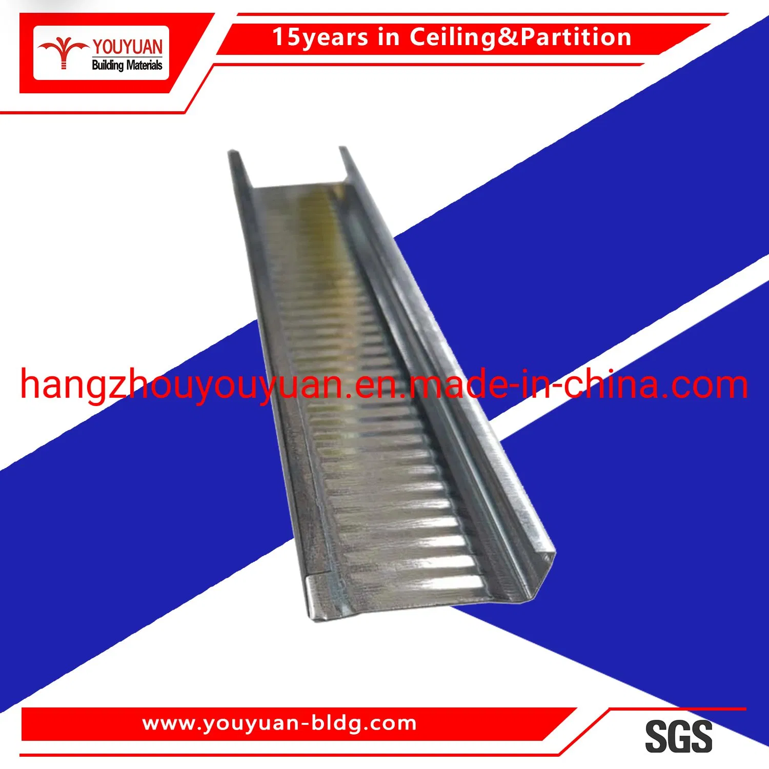 Light Steel Structural Profile Partition Drywall Gi Metal Gypsum Stud