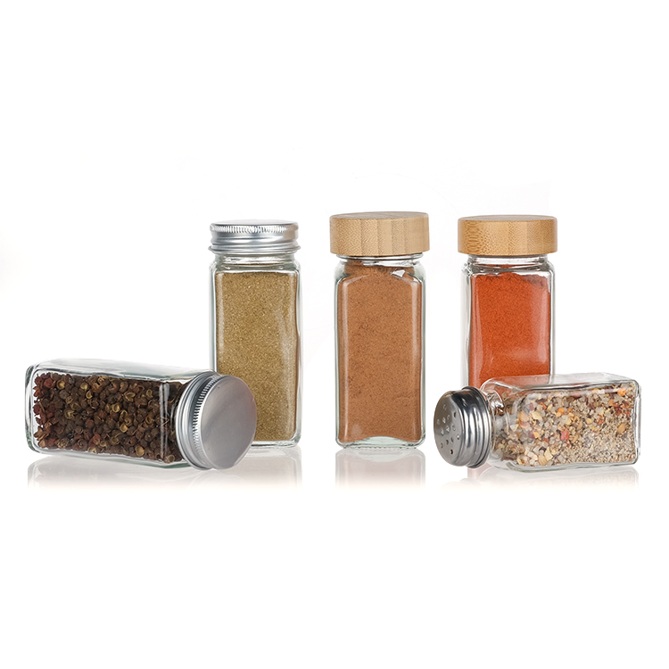 Premium Glass Spice and Seasoning Jar Set - 120ml, 90ml, 4oz