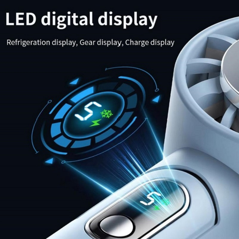 Best Seller Rechargeable Portable 4000mAh Handheld Fan with Power Bank 5 High Speed Wind USB Mini Desktop Fan
