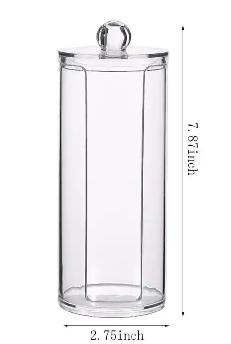 Wholesale Acrylic Makeup Organizer Cotton Pad Holder Removers Holder Makeup Storage Box Clear with Lid