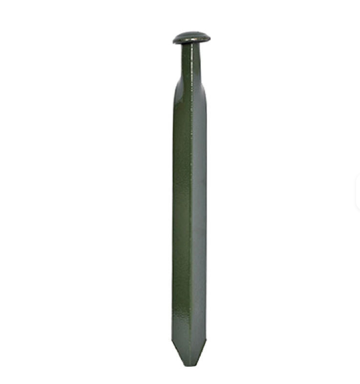 Green Galvanized Threaded Ground Nails - Accessories for Camouflage Net Support Poles